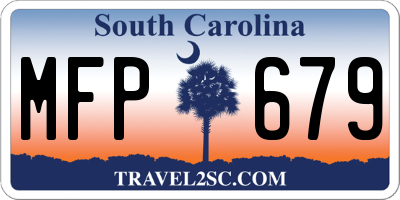 SC license plate MFP679