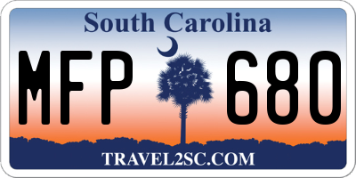 SC license plate MFP680