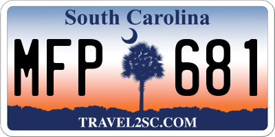 SC license plate MFP681