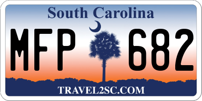 SC license plate MFP682