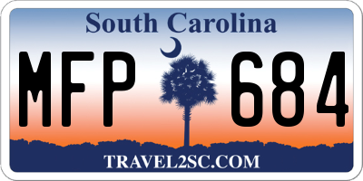 SC license plate MFP684
