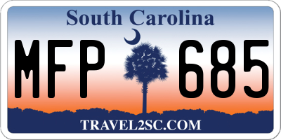SC license plate MFP685