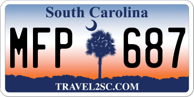 SC license plate MFP687