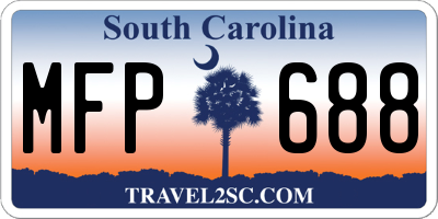 SC license plate MFP688