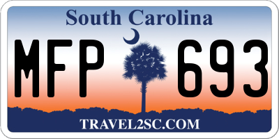 SC license plate MFP693