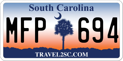 SC license plate MFP694