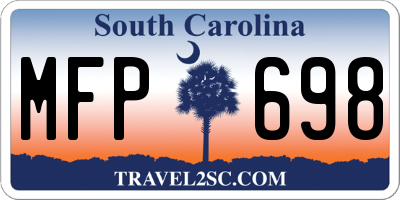 SC license plate MFP698