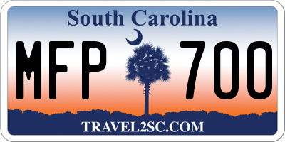 SC license plate MFP700