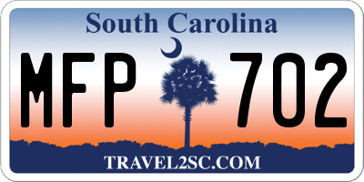 SC license plate MFP702