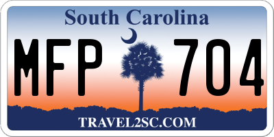 SC license plate MFP704