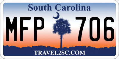 SC license plate MFP706
