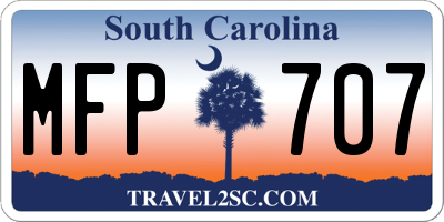 SC license plate MFP707