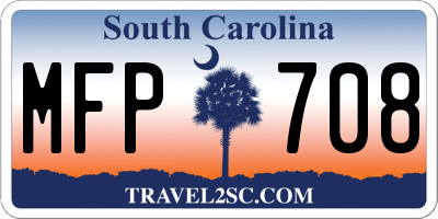 SC license plate MFP708