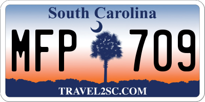 SC license plate MFP709