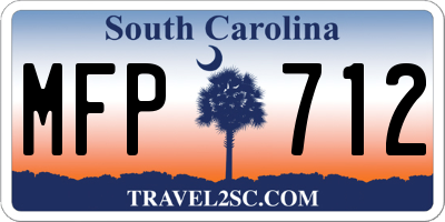 SC license plate MFP712