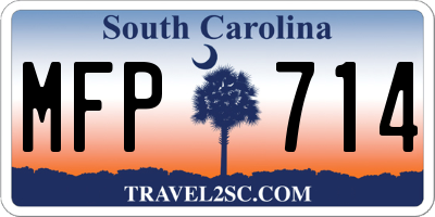 SC license plate MFP714