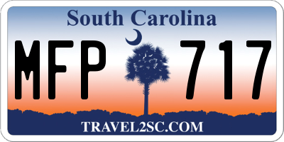 SC license plate MFP717
