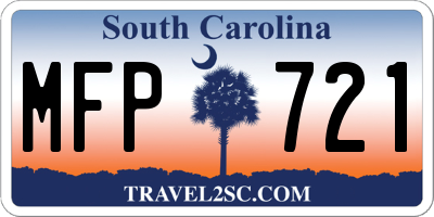 SC license plate MFP721