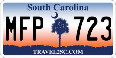 SC license plate MFP723