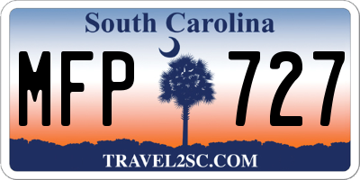 SC license plate MFP727