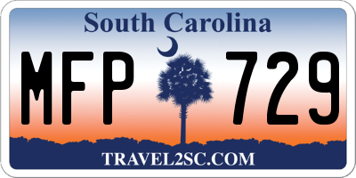 SC license plate MFP729