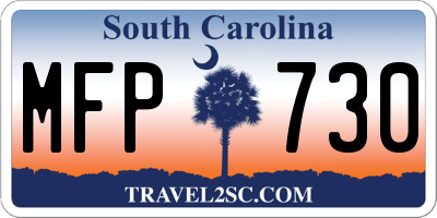 SC license plate MFP730