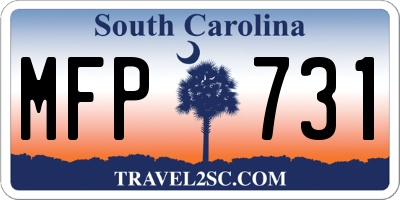 SC license plate MFP731