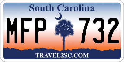 SC license plate MFP732