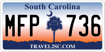 SC license plate MFP736