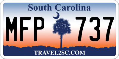 SC license plate MFP737
