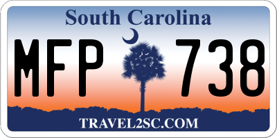SC license plate MFP738