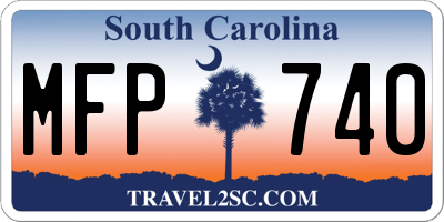 SC license plate MFP740