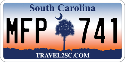 SC license plate MFP741