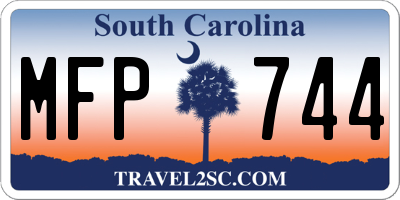 SC license plate MFP744