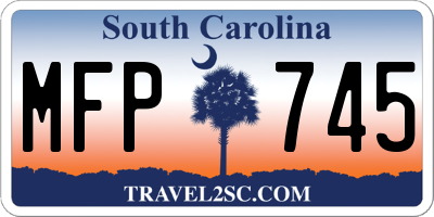 SC license plate MFP745