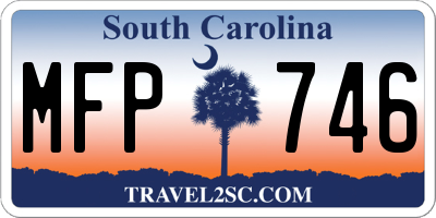 SC license plate MFP746