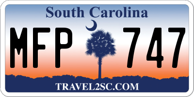 SC license plate MFP747