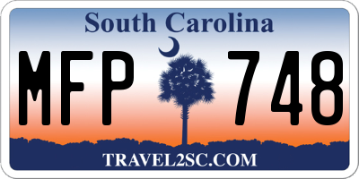 SC license plate MFP748