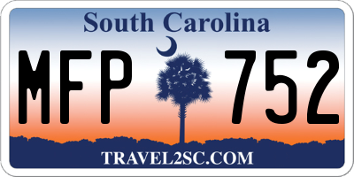 SC license plate MFP752