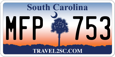 SC license plate MFP753