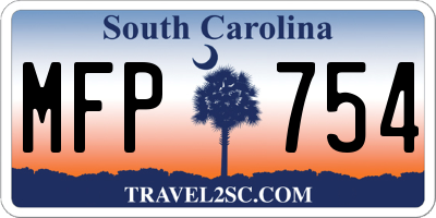 SC license plate MFP754