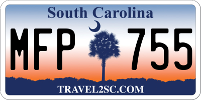SC license plate MFP755