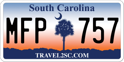 SC license plate MFP757