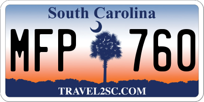 SC license plate MFP760