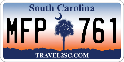 SC license plate MFP761