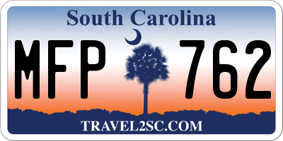 SC license plate MFP762