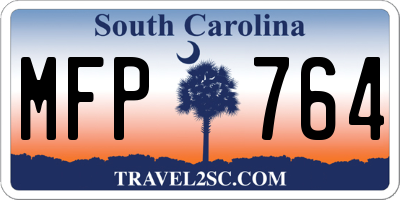 SC license plate MFP764