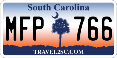 SC license plate MFP766