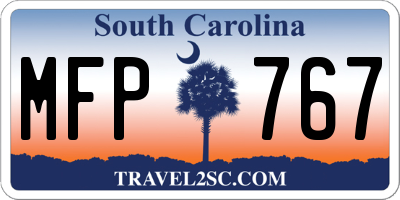SC license plate MFP767