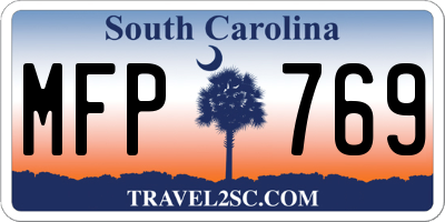 SC license plate MFP769